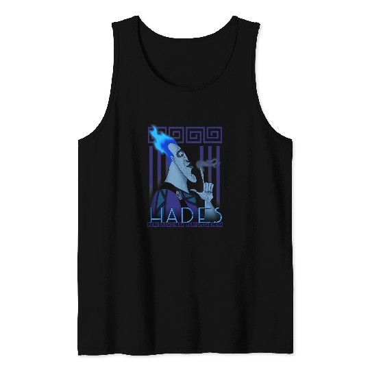 Disney Hercules Hades Geometric Portrait Graphic Tank Tops