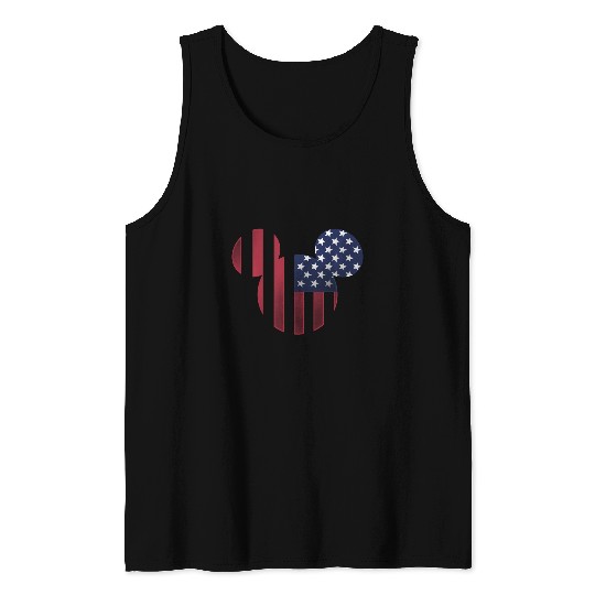 Disney Mickey Mouse Americana Ears Shape Tank Tops