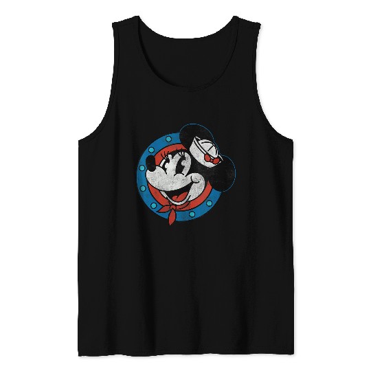 Disney Cruise Sailor Minnie Mouse Distressed Tank Tops