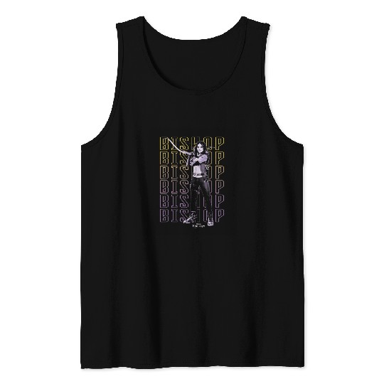 Marvel Hawkeye Disney Plus Bishop Text Stack Pos Tank Tops