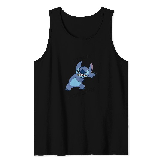 Disneyss Lilo Stitch No Talkie Before Coffee Grumpy Stitch Vneck Tank Tops
