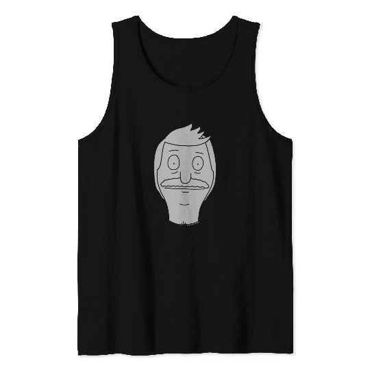 Bobs Burgers Bob Monochromatic Big Faces_1 Tank Tops
