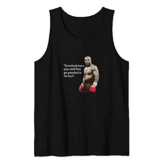 Iron Mike Tyson Quotes Men's Black Tank Tops