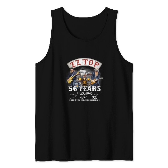 ZZ Top 56 Years 1969-2025 Tank Tops, Zz Top 90s Vintage Tank Tops, ZZ Top Band Tour 2025, Zz Top Fan Gift Tank Tops, Zz Top Merch, Zz Top Rock Band Tank Tops