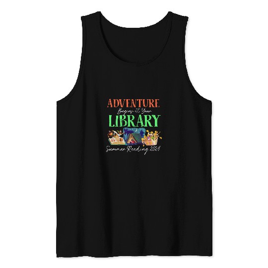 Adventure Begins At Your Library Summer Reading Program 2024 2 Tank Tops