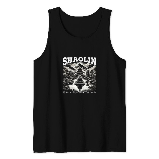 Shaolin Monk Martial Artist Kung Fu Fighting Martial Arts Tank Tops