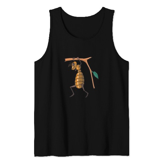 Worker Ant Bug Cartoon Tank Tops
