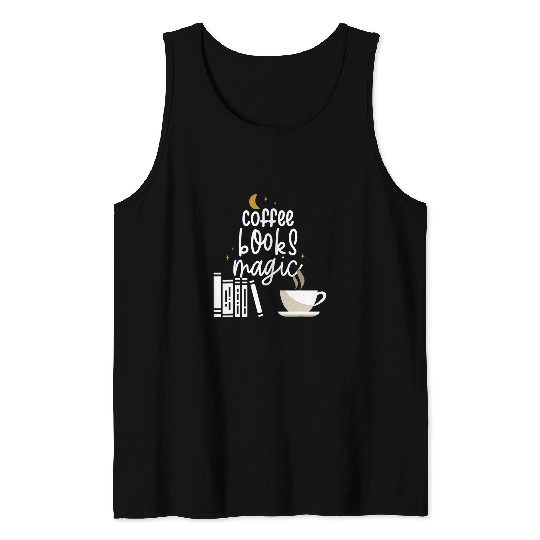 Coffee Books MagicSpiritual Witchy Pagan Wiccan Tank Tops