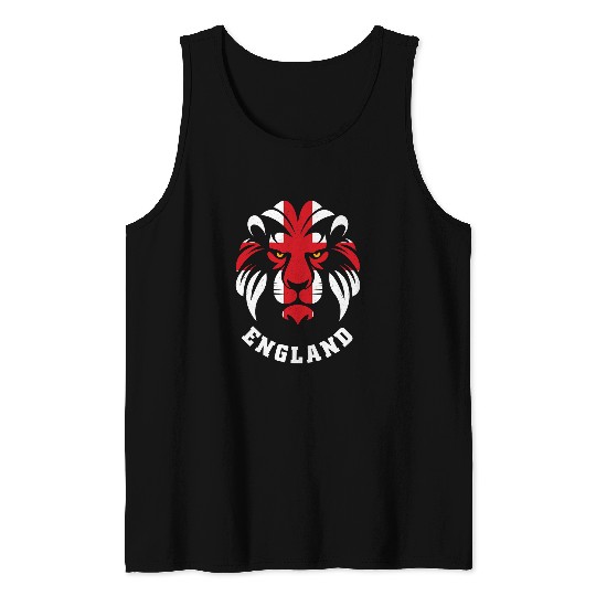 englands United Kingdom Football or Rugby Fan Tank Tops