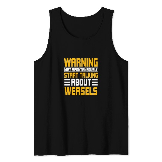 Weasel Pet Owner Veterinarian Zookeeper Zoologist Warning Tank Tops