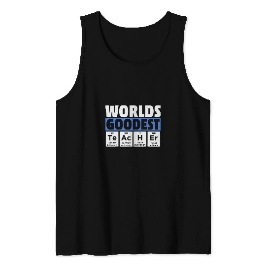 World Goodest Teacher Professor Funny School University Tank Tops