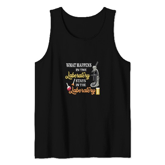 What Happens In The Laboratory Funny medicals Lab Worker Tank Tops