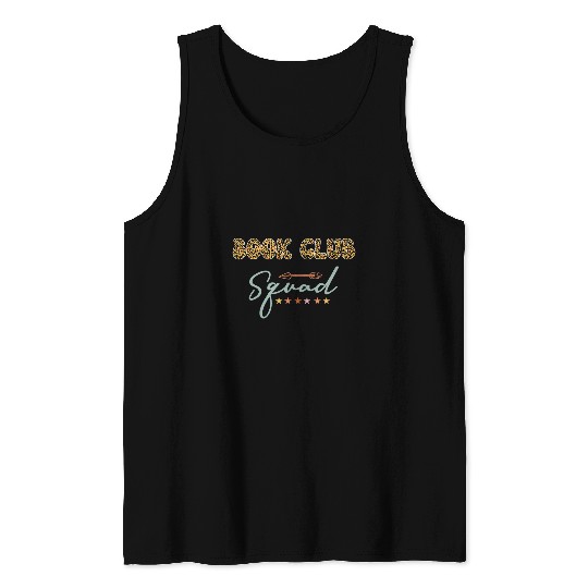 Book Club Squad leopard pattern retro vintages team Tank Tops