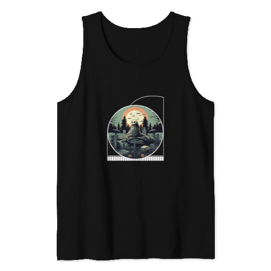 ghostsly Graveyard Picnic Halloween Cottagecore Book Spines O Tank Tops