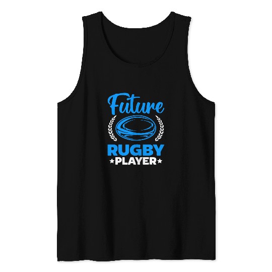 Future Rugby Player Newborn Rugby Baby Tank Tops