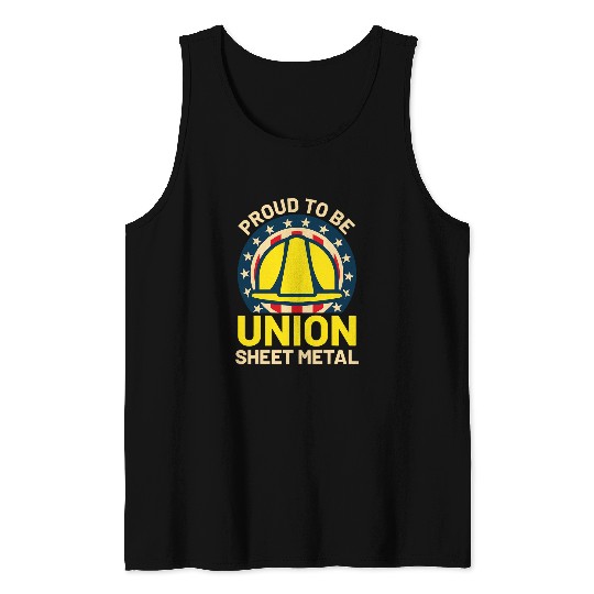Sheetmetal SMART Union Construction Labor Union Worker Men Tank Tops