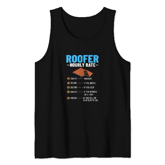 Roofing Repair Roofer Contractor Worker Roof Installer 17 Tank Tops