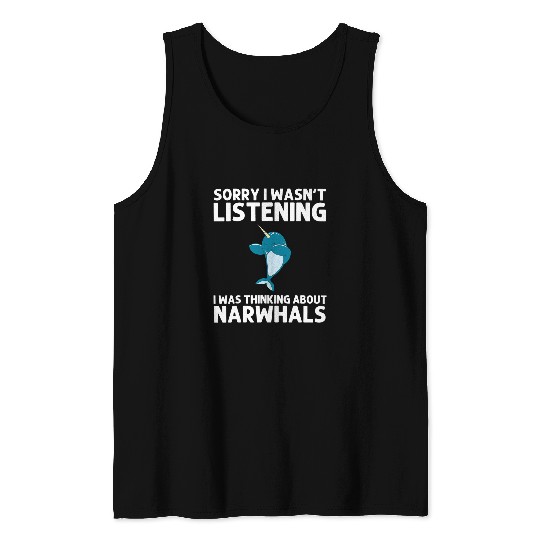 Narwhal Lover Funny Narwhal For Men Women Narwhale Sea Unicorns Fish Whale 2 Tank Tops