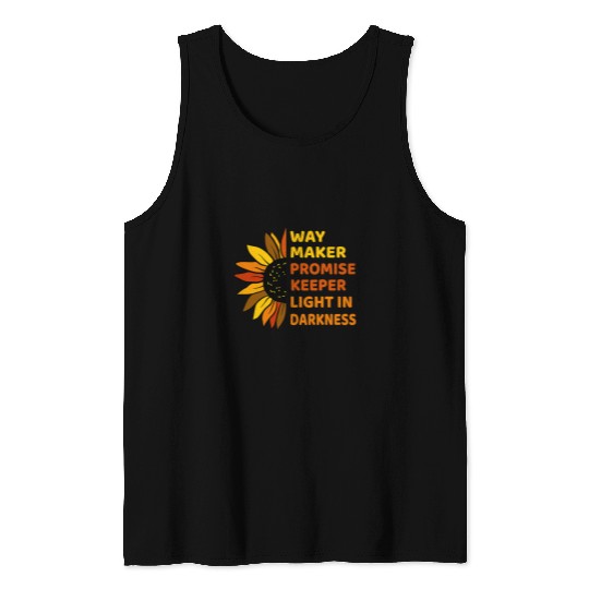 Way Maker Miracle Worker Promise Keeper Christian Gift Tank Tops