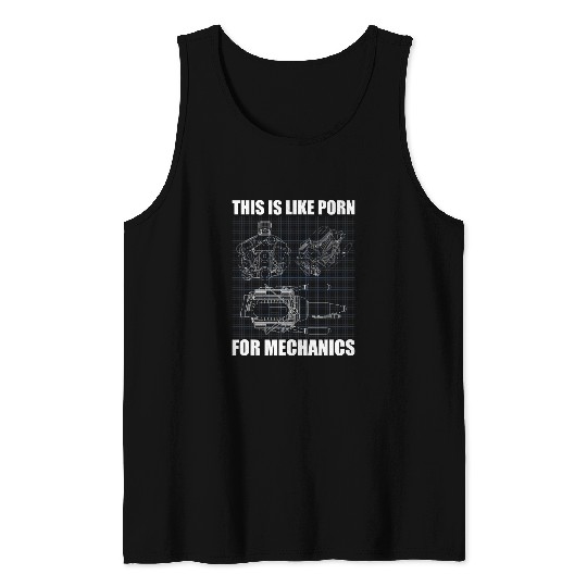 Automotive work funny mechanic style Tank Tops