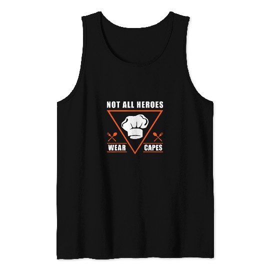 School Cafeteria Worker Lunch Lady Not All Heroes Wear Capes Tank Tops