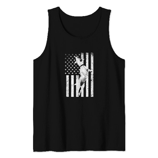 American Flag Jack Russel Dog Lover Funny 4th of July Dog Tank Tops