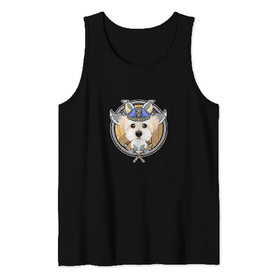Dog Maltese I Valhalla I Viking Tank Tops