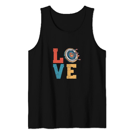 Archery Bow Love Archery Lover Bow Arrow targets Bullseye Archer Lovers Tank Tops