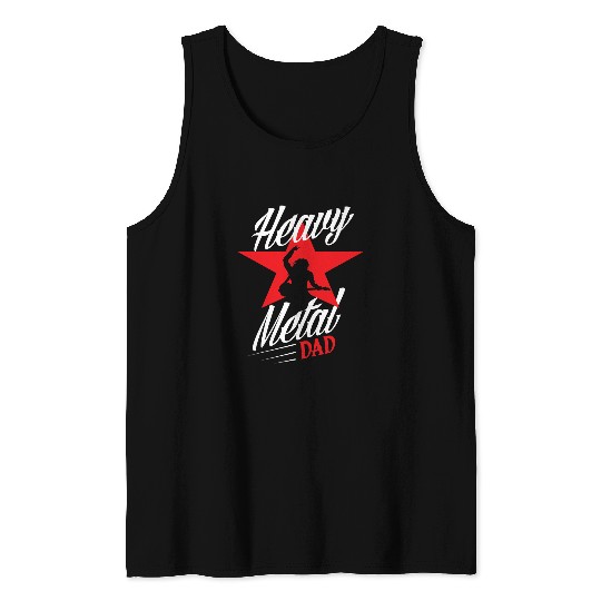 Heavy Metal Dad Rock Music Musician Heavy Metal Tank Tops