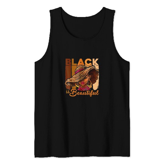 Black Is Beautiful Melanin Afro Black Queen Black History 8 Tank Tops