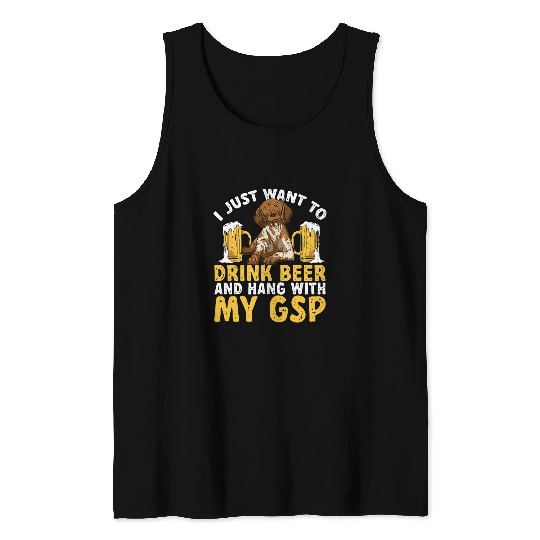 Beer German Shorthaired Pointer Beer GSP Dog Tank Tops