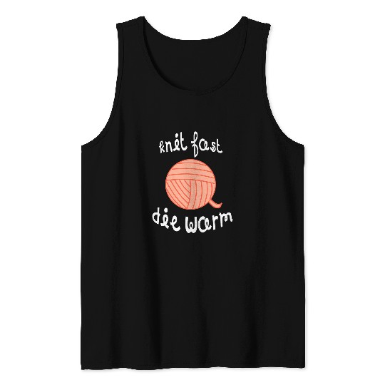 Knitting Yarn Crochetting Crocheting Cool Wool Gift Idea Tank Tops