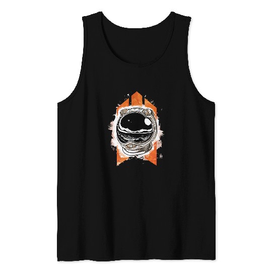 Astronauts Launch Manifest Futuristic Astronaut Helmet Tank Tops