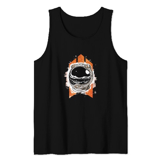 Astronauts Launch Manifest Futuristic Astronaut Helmet Tank Tops