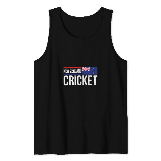 Cricket Fan New Zealand Cricket Flag Jersey Match Tournament Kiwi Fan Tank Tops