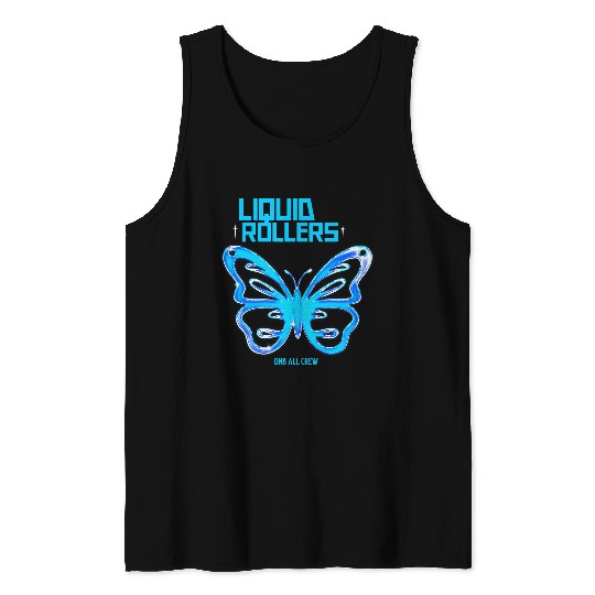 Drums Drummer Liquid DnB Butterfly Liquid Drum N Bass Junglist EDM Drums Tank Tops