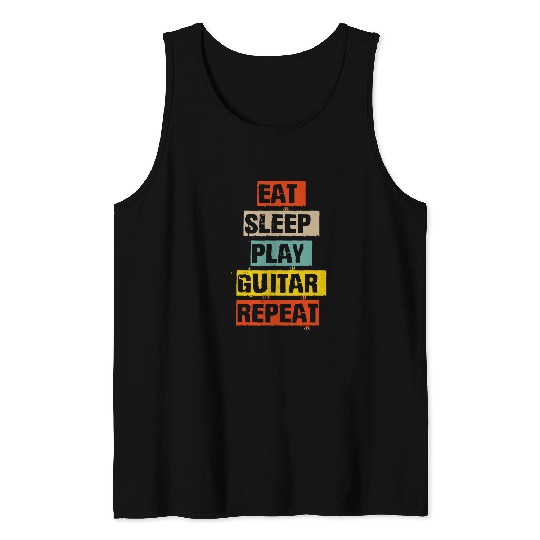 Guitarist Funny Guitarist Quote Tee for Husband Wife Musician Life Guitar Tank Tops
