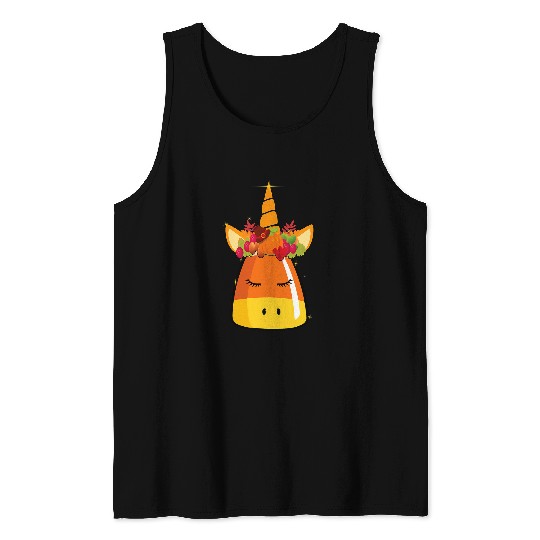 Face Candy Corn Pumpkin Halloween Costume Gifts Girl Tank Tops