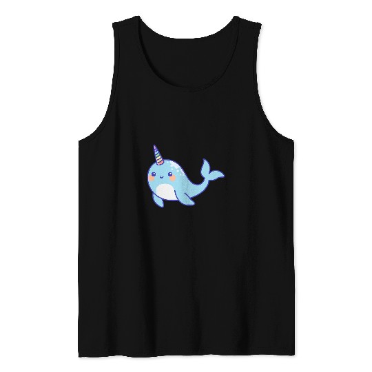 Cute Sea Unicorns Rainbow Narwhal Tank Tops