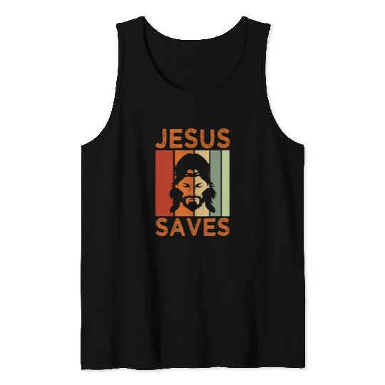 Christian Jesus Saves Christian Faithful Religion Jesus Christ 3 Christ Tank Tops