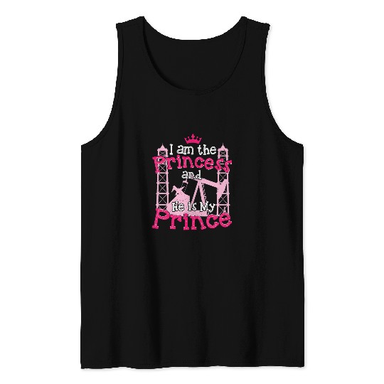 Oilfield Worker Wife Princess Marriage Funny Oil Well Tank Tops