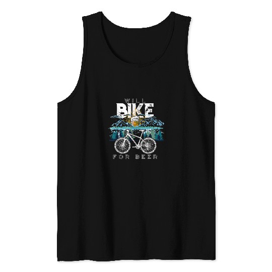 Beer Will Bike Beer Cycling Biking Beer Lover Drinking3 Tank Tops