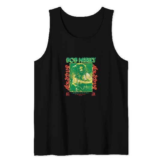 Guitarist Bob Marley Exodus Movement of Jah People Guitar White Guitar Tank Tops
