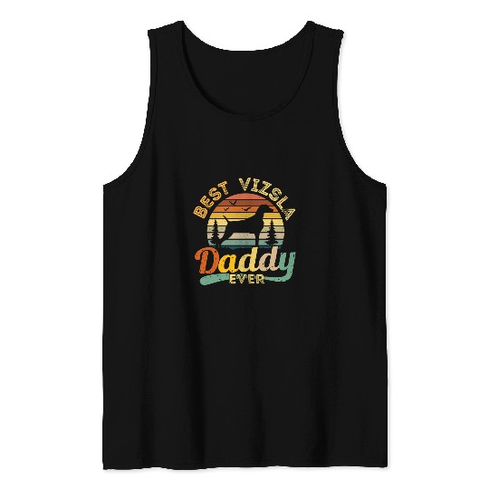 Dog Vizsla bests Vizsla Daddy Ever Retro vintages 197 paws Tank Tops
