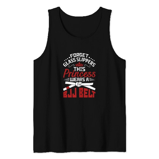 Jiu Jitsu Women Gifts Princess Wears BJJ Belt Tank Tops