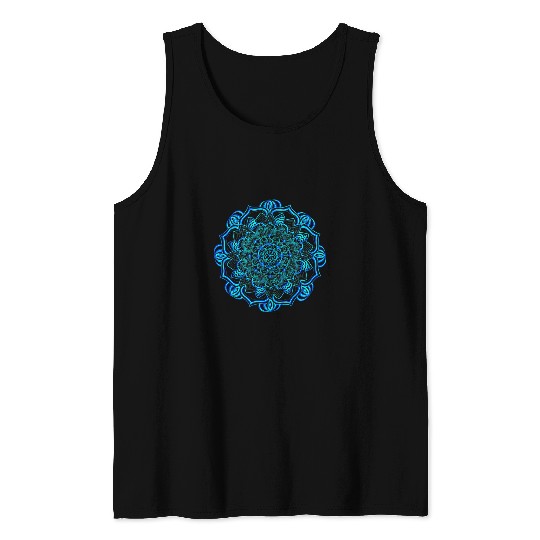 Namaste Yoga Aesthetic Mandala Geometry Art Yoga Meditation TSirt Meditation Tank Tops