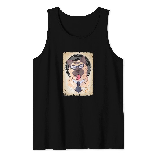 Dog Akita Japanese Akita Dog Business Humor Tank Tops