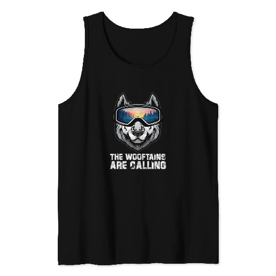 Skiing Ski Snowboard Goggles Funny Skiing Snowboarding 4 Tank Tops