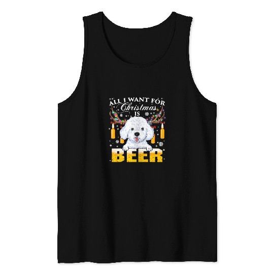 Beer Bichon Frise Reindeer Beer Christmas Ornaments xmass Lights248 Tank Tops