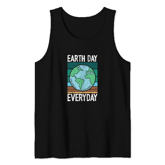 Earth Day EveryDay Retro Save The Planet Environmentalist Tank Tops